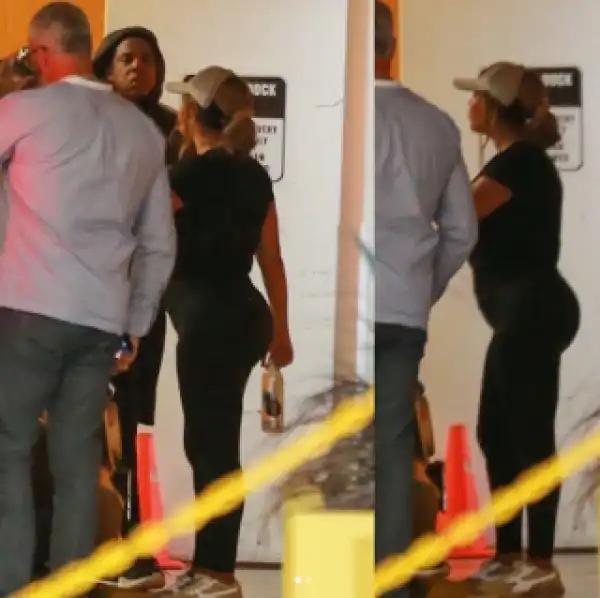 New mum Beyonce spotted out with Jay Z